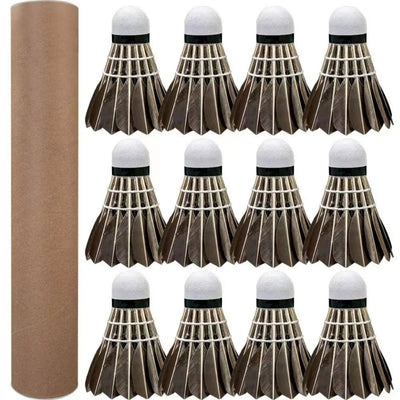 Professional Badminton Shuttlecock Black Goose Feather Badminton Shuttlecock Training Sport Badminton Ball - Slobuy