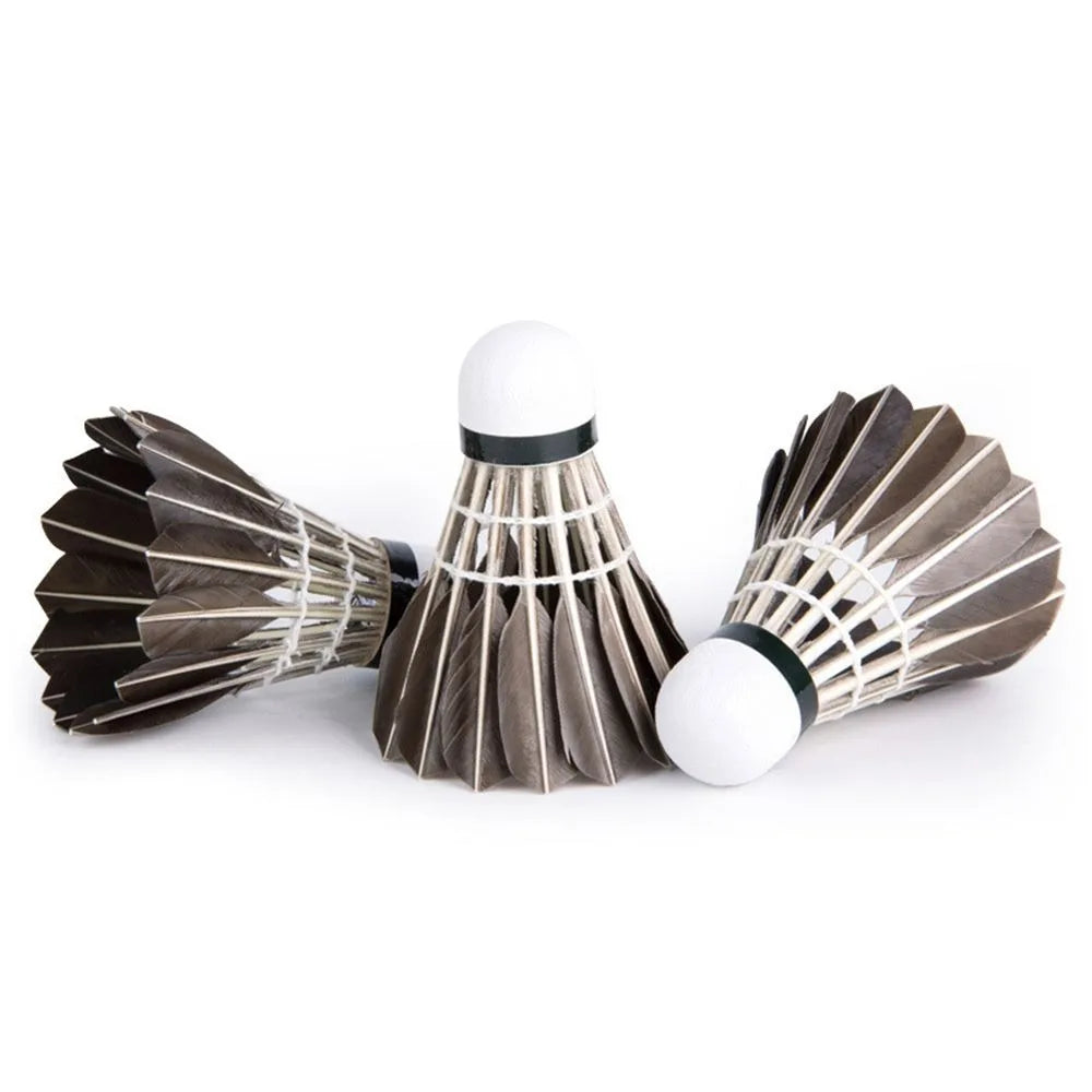 Professional Badminton Shuttlecock Black Goose Feather Badminton Shuttlecock Training Sport Badminton Ball - Slobuy