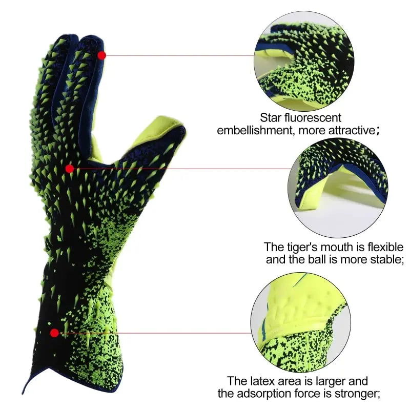Professional Goalkeeper Gloves Adults Kids Football Latex Thickened Protection  Goalkeeper Soccer Sports Football Goalie Gloves - Slobuy