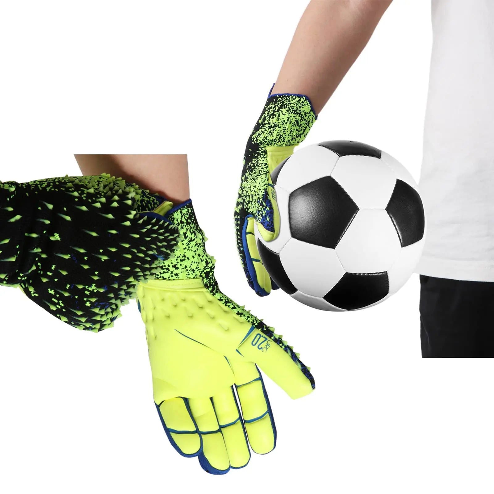 Professional Goalkeeper Gloves Adults Kids Football Latex Thickened Protection  Goalkeeper Soccer Sports Football Goalie Gloves - Slobuy