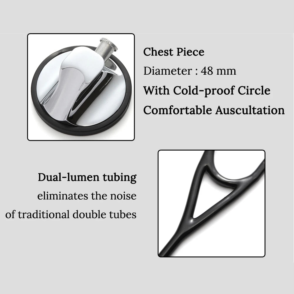 Professional Heart Lung Cardiology Stethoscope Doctor Student Medical Equipment Device Medical Doctor Single Head Stethoscope - Slobuy