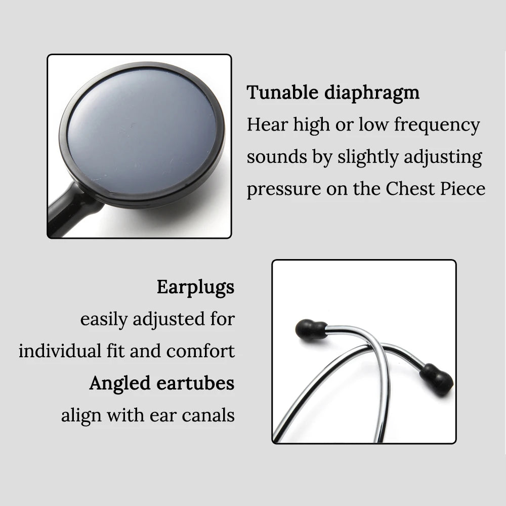 Professional Heart Lung Cardiology Stethoscope Doctor Student Medical Equipment Device Medical Doctor Single Head Stethoscope - Slobuy