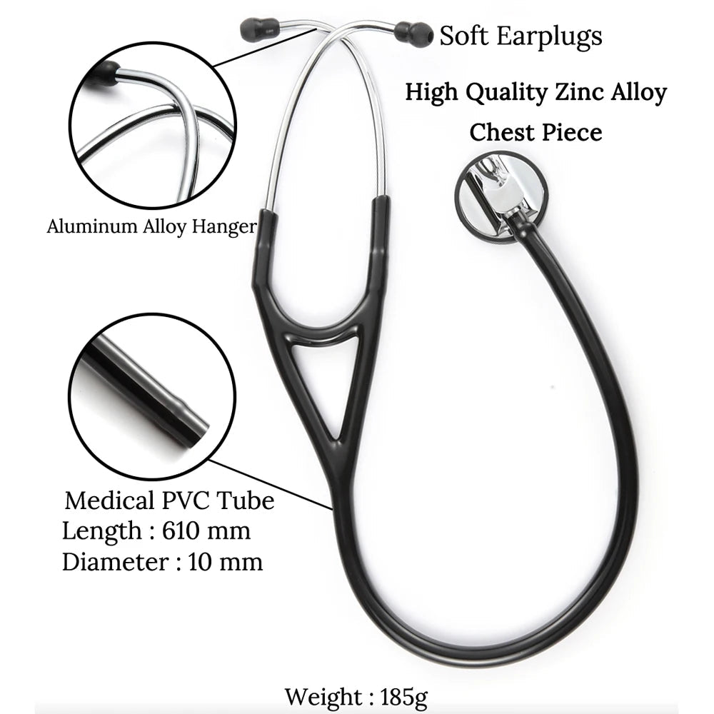 Professional Heart Lung Cardiology Stethoscope Doctor Student Medical Equipment Device Medical Doctor Single Head Stethoscope - Slobuy