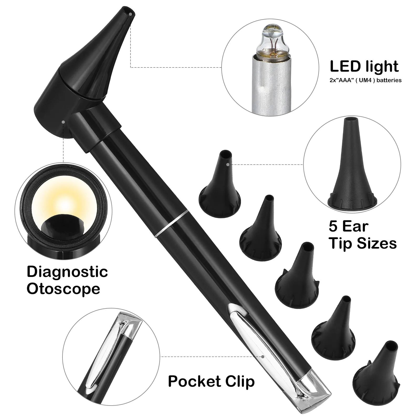 Professional Medical Otoscope Stethoscope Accessories Tool Health Equipment Pen Simple Otoscope Equipment Medical Teaching Tools - Slobuy