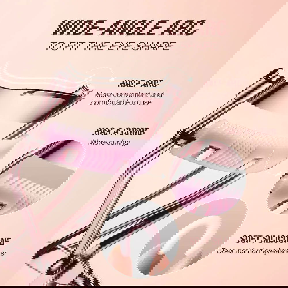 Professional Rose Gold Eyelash Curler Eyelash Cosmetics Makeup Tools Ladies Accessories Quick Styling Compact Portable - Slobuy