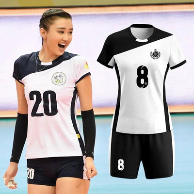 Professional Volleyball Jerseys Women's Competition Team Uniform Short Sleeves Training Apparel Printed Numbered - Slobuy