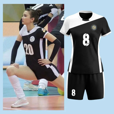 Professional Volleyball Jerseys Women's Competition Team Uniform Short Sleeves Training Apparel Printed Numbered - Slobuy