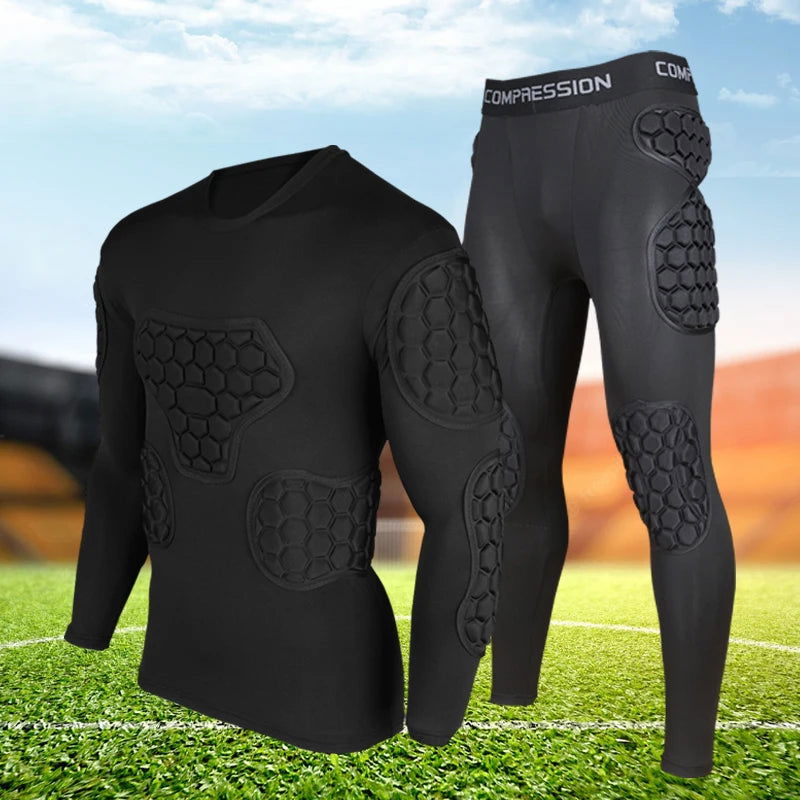 Professional goalkeeper armor uniforms football goalkeeper jerseys thicken EVA sponge elbow goalkeeper sports uniforms - Slobuy