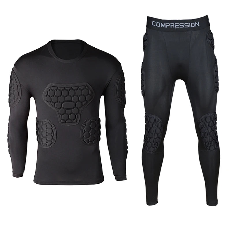 Professional goalkeeper armor uniforms football goalkeeper jerseys thicken EVA sponge elbow goalkeeper sports uniforms - Slobuy