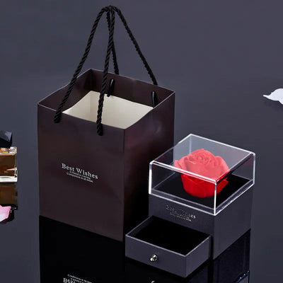 Projection Necklace Set With Rose Gift Box 100 Languages I Love You Heart Pendant Jewelry 2023 Hot Sale Accessories Dropshipping - Slobuy