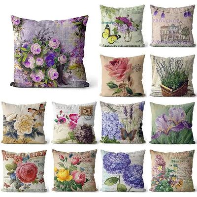 Provence Kissen Lavender Decorative Throw Pillow Sofa Cushion Cover Personalized Floral - Slobuy