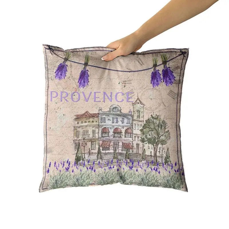 Provence Kissen Lavender Decorative Throw Pillow Sofa Cushion Cover Personalized Floral - Slobuy