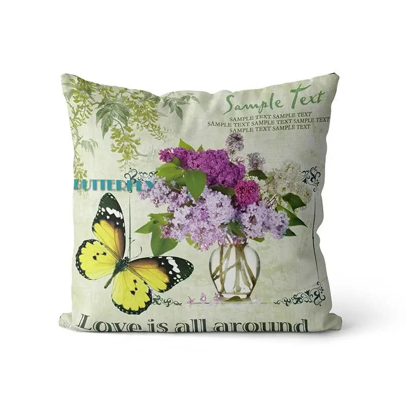 Provence Kissen Lavender Decorative Throw Pillow Sofa Cushion Cover Personalized Floral - Slobuy