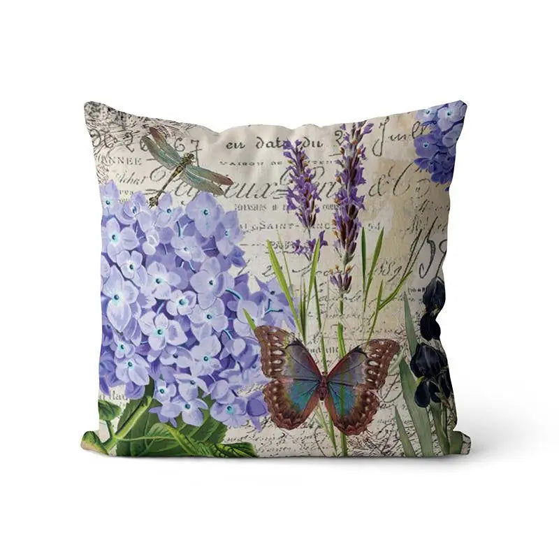 Provence Kissen Lavender Decorative Throw Pillow Sofa Cushion Cover Personalized Floral - Slobuy