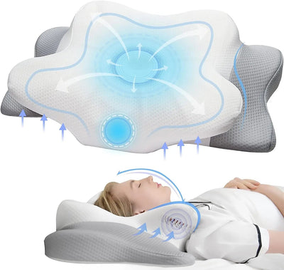 Pulatree Odorless Orthopedic Pillow For Neck And Shoulder Pain Memory Foam Neck Pillow Ergonomic Sleeping Cervical Pillow - Slobuy