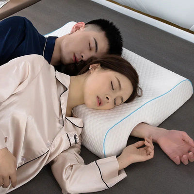 Purenlatex Couple Pillow Orthopedic Memory Foam Protect Cervical Vertebra Release Arm Pain Pressure Pillow for Side Sleeper - Slobuy