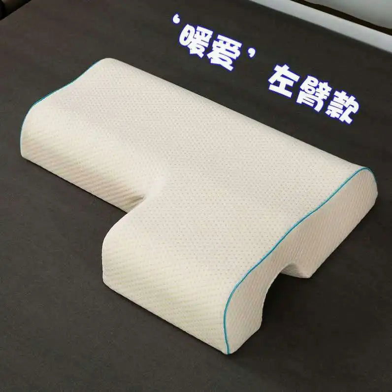 Purenlatex Couple Pillow Orthopedic Memory Foam Protect Cervical Vertebra Release Arm Pain Pressure Pillow for Side Sleeper - Slobuy