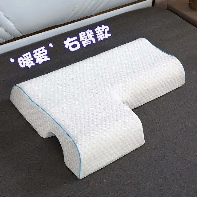 Purenlatex Couple Pillow Orthopedic Memory Foam Protect Cervical Vertebra Release Arm Pain Pressure Pillow for Side Sleeper - Slobuy
