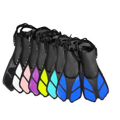 QYQ  Frog Shoes Adult  Fins with Adjustable Buckles Open Heels Designed for Snorkeling Scuba  Diving - Slobuy