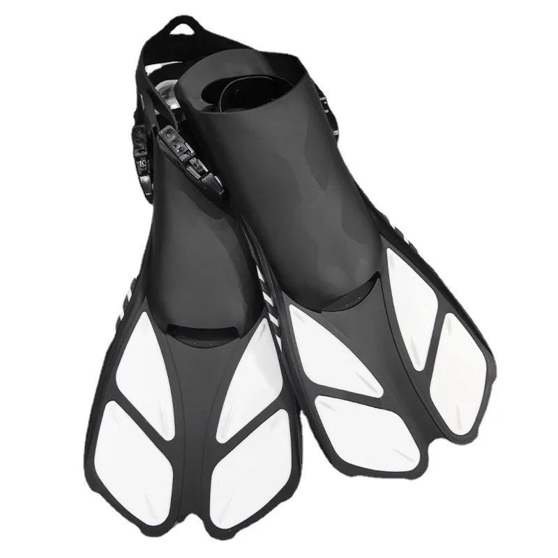QYQ  Frog Shoes Adult  Fins with Adjustable Buckles Open Heels Designed for Snorkeling Scuba  Diving - Slobuy