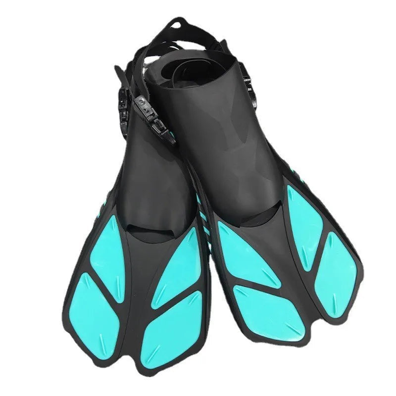 QYQ  Frog Shoes Adult  Fins with Adjustable Buckles Open Heels Designed for Snorkeling Scuba  Diving - Slobuy