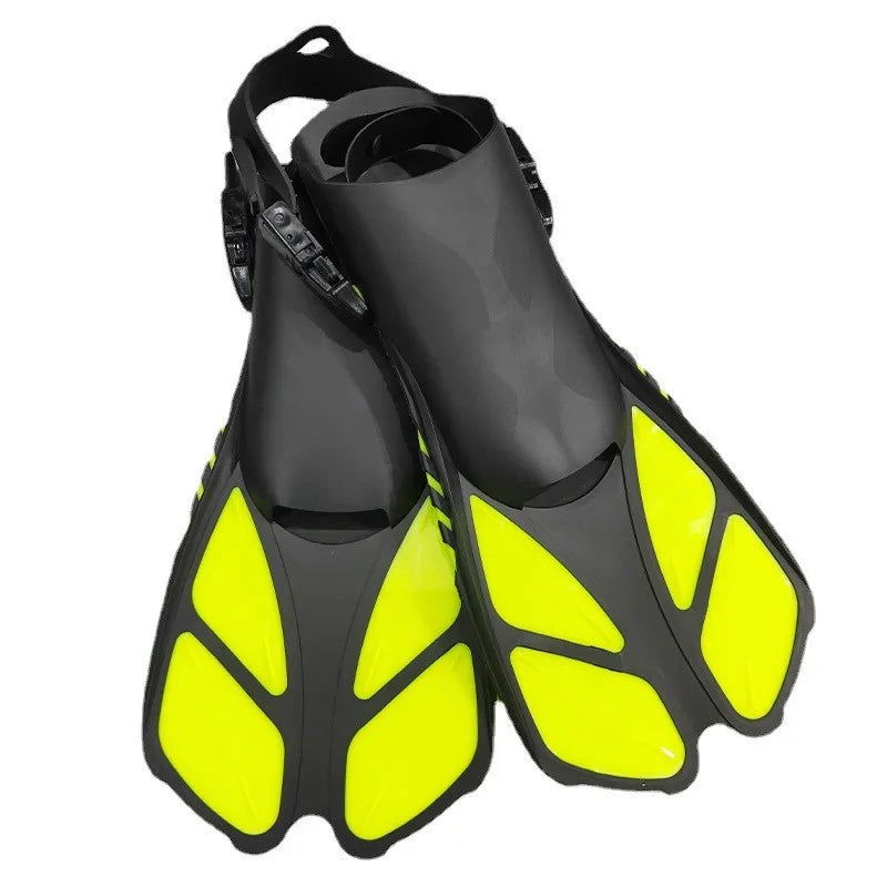 QYQ  Frog Shoes Adult  Fins with Adjustable Buckles Open Heels Designed for Snorkeling Scuba  Diving - Slobuy