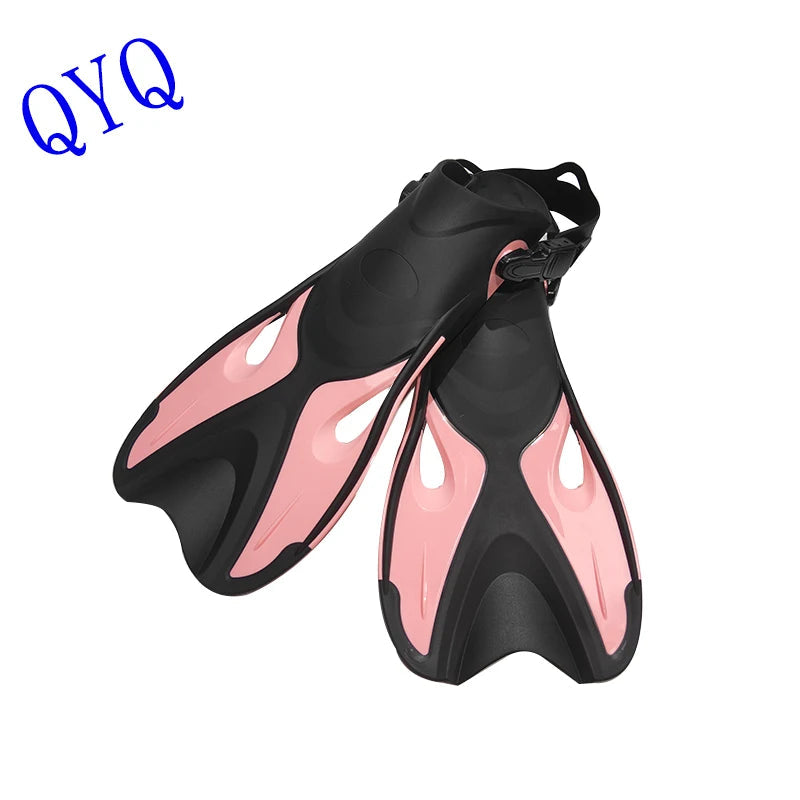 QYQ  Frog Shoes Adult  Fins with Adjustable Buckles Open Heels Designed for Snorkeling Scuba  Diving - Slobuy
