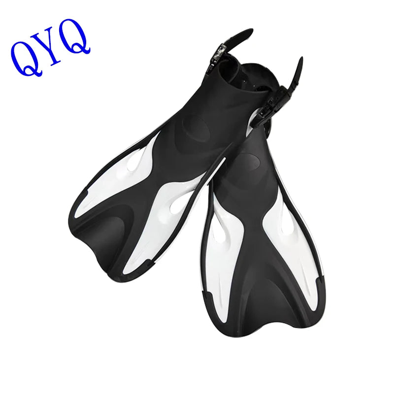 QYQ  Frog Shoes Adult  Fins with Adjustable Buckles Open Heels Designed for Snorkeling Scuba  Diving - Slobuy