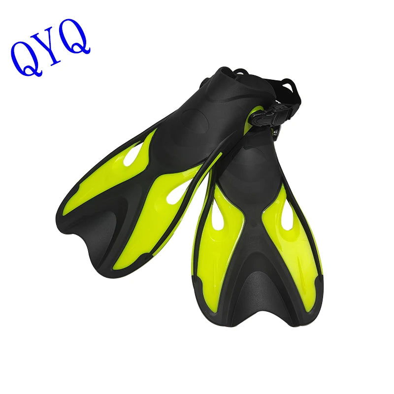 QYQ  Frog Shoes Adult  Fins with Adjustable Buckles Open Heels Designed for Snorkeling Scuba  Diving - Slobuy