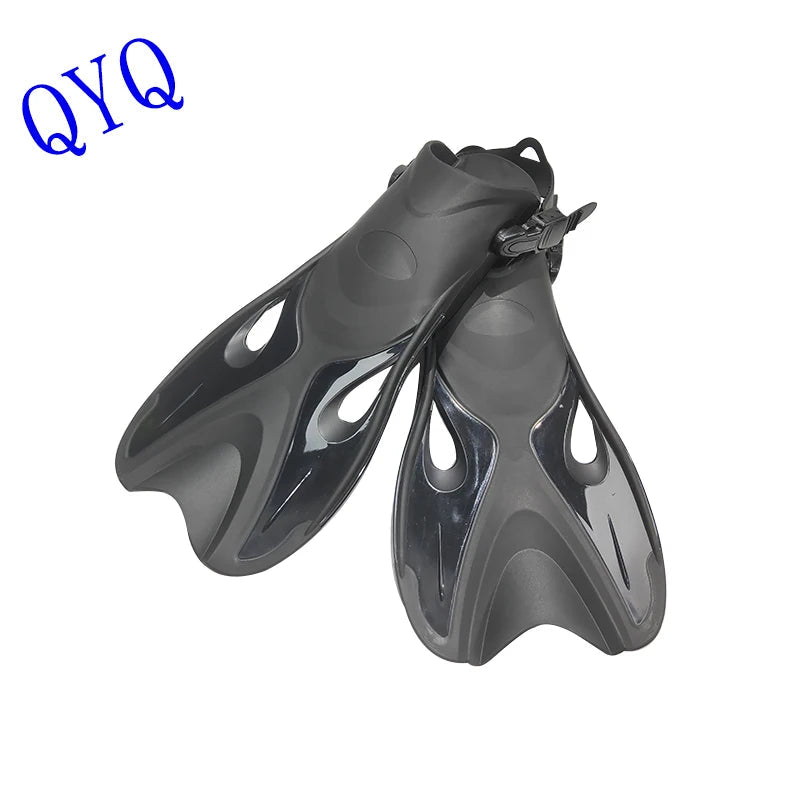 QYQ  Frog Shoes Adult  Fins with Adjustable Buckles Open Heels Designed for Snorkeling Scuba  Diving - Slobuy