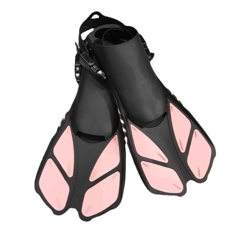 QYQ  Frog Shoes Adult  Fins with Adjustable Buckles Open Heels Designed for Snorkeling Scuba  Diving - Slobuy