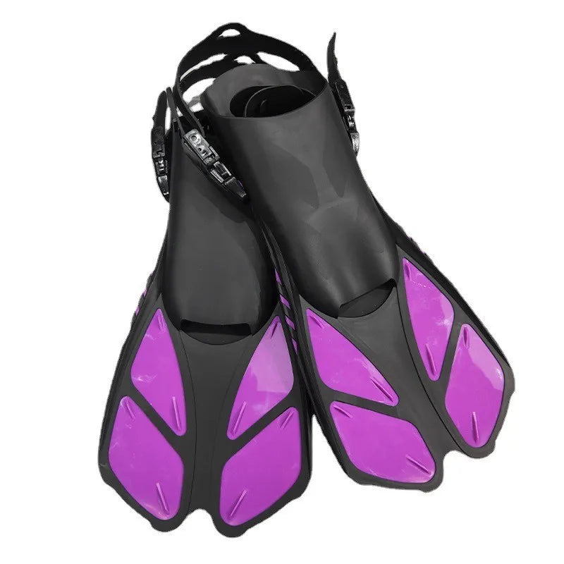 QYQ  Frog Shoes Adult  Fins with Adjustable Buckles Open Heels Designed for Snorkeling Scuba  Diving - Slobuy