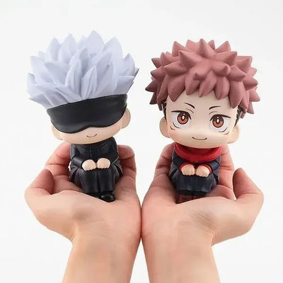 Q Version Anime Figure Gojo Satoru Children Toys Handheld Office Fushiguro Megumi Anime Action Figures Ornaments Jujutsu Kaisan - Slobuy