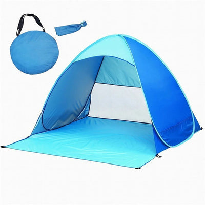 Quick Automatic Beach Tent Outdoor Beach Shade Sun Shelter Tent UPF50+ Portable Beach Canopy For Camping Fishing - Slobuy