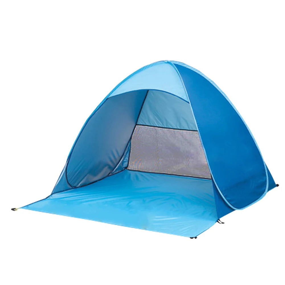 Quick Automatic Beach Tent Outdoor Beach Shade Sun Shelter Tent UPF50+ Portable Beach Canopy For Camping Fishing - Slobuy