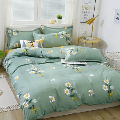 Quilt Cover1.5x2.0m Student Dormitory Single Duvet Cover Double Duvet Single Child 1.1m Lattice Plant Floral Geometric Pattern - Slobuy