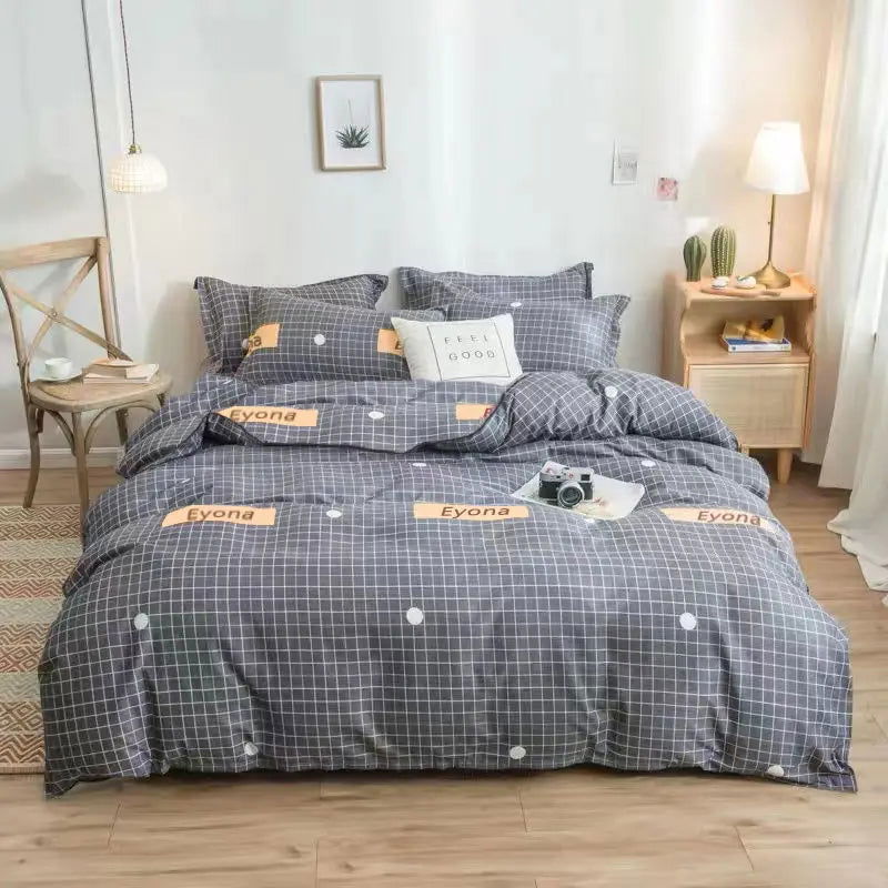 Quilt Cover1.5x2.0m Student Dormitory Single Duvet Cover Double Duvet Single Child 1.1m Lattice Plant Floral Geometric Pattern - Slobuy