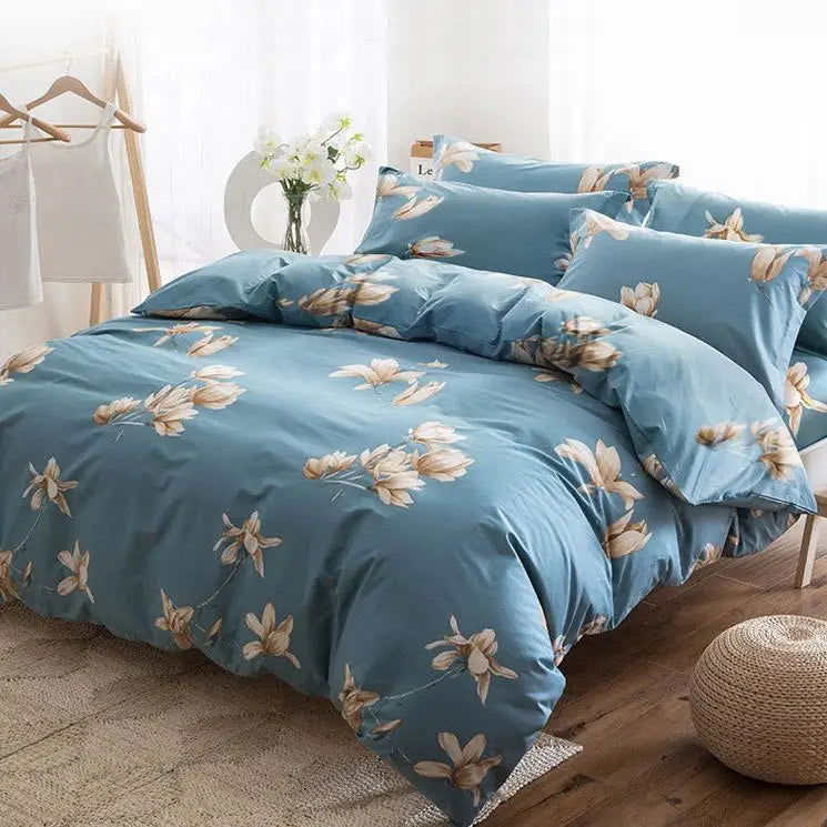 Quilt Cover1.5x2.0m Student Dormitory Single Duvet Cover Double Duvet Single Child 1.1m Lattice Plant Floral Geometric Pattern - Slobuy