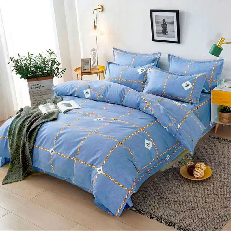 Quilt Cover1.5x2.0m Student Dormitory Single Duvet Cover Double Duvet Single Child 1.1m Lattice Plant Floral Geometric Pattern - Slobuy
