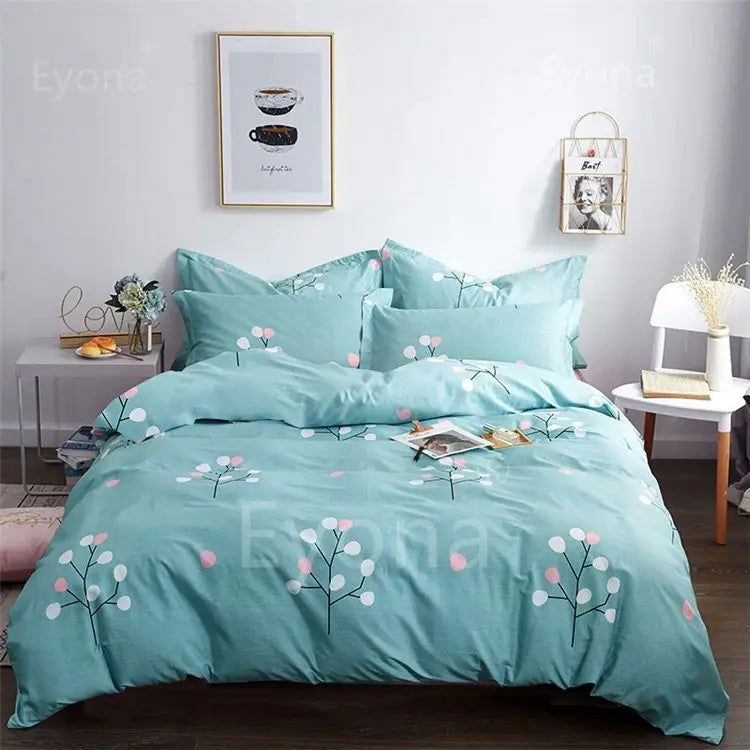 Quilt Cover1.5x2.0m Student Dormitory Single Duvet Cover Double Duvet Single Child 1.1m Lattice Plant Floral Geometric Pattern - Slobuy