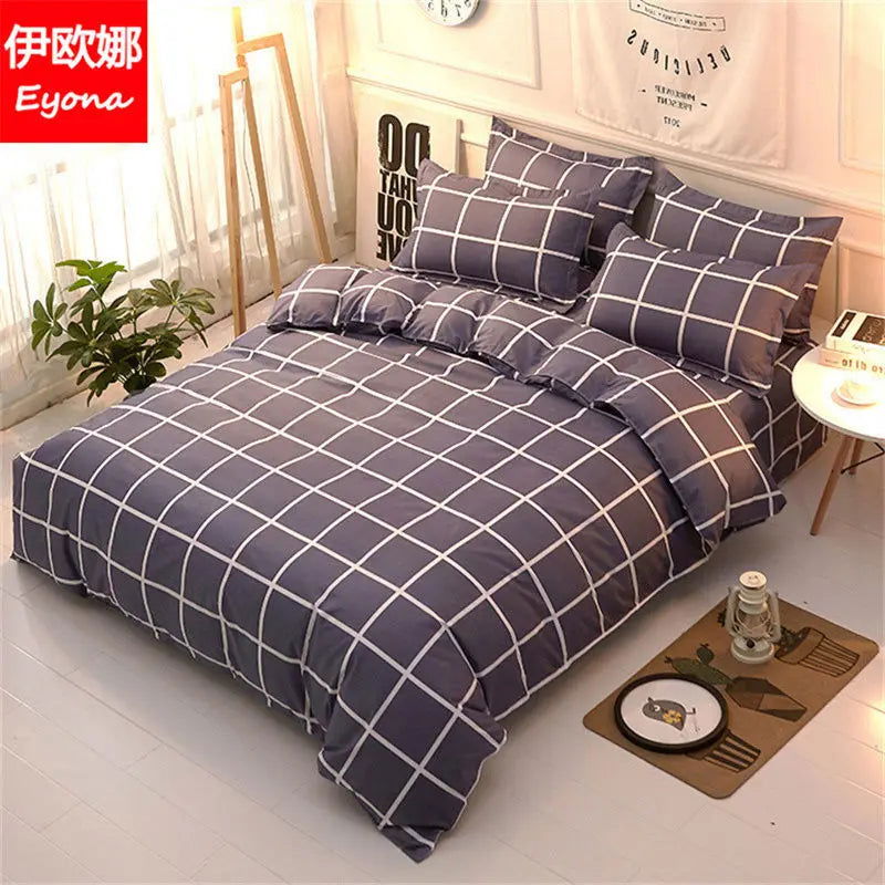 Quilt Cover1.5x2.0m Student Dormitory Single Duvet Cover Double Duvet Single Child 1.1m Lattice Plant Floral Geometric Pattern - Slobuy