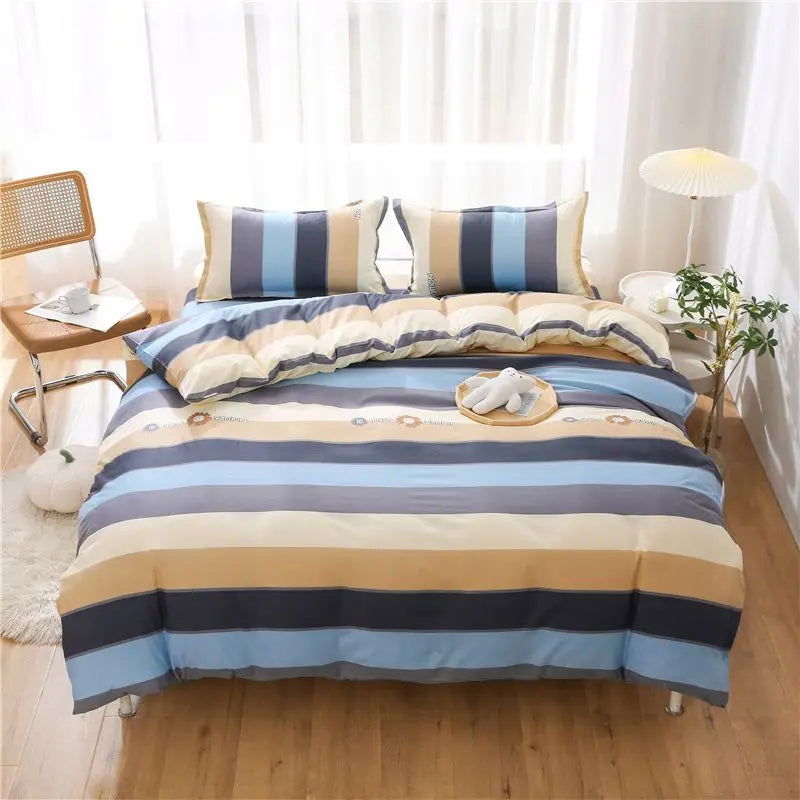 Quilt Cover1.5x2.0m Student Dormitory Single Duvet Cover Double Duvet Single Child 1.1m Lattice Plant Floral Geometric Pattern - Slobuy