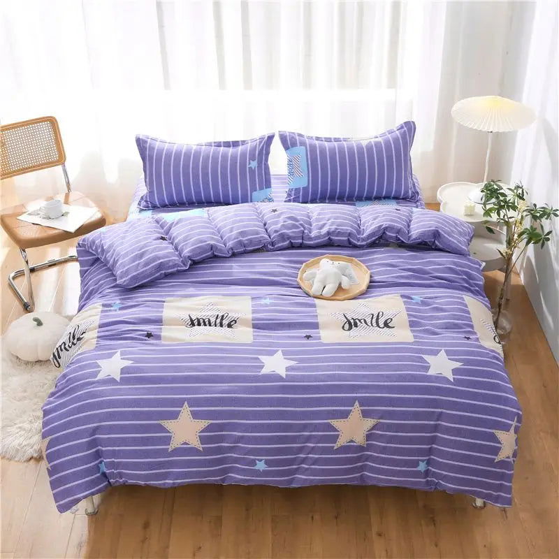 Quilt Cover1.5x2.0m Student Dormitory Single Duvet Cover Double Duvet Single Child 1.1m Lattice Plant Floral Geometric Pattern - Slobuy
