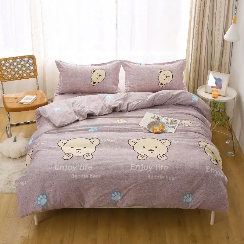 Quilt Cover1.5x2.0m Student Dormitory Single Duvet Cover Double Duvet Single Child 1.1m Lattice Plant Floral Geometric Pattern - Slobuy
