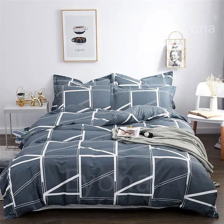 Quilt Cover1.5x2.0m Student Dormitory Single Duvet Cover Double Duvet Single Child 1.1m Lattice Plant Floral Geometric Pattern - Slobuy