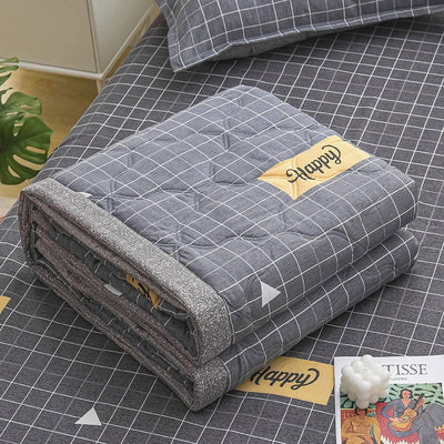 Quilting Spring Summer Quilt Soft Breathable Mechanical Wash Quilted Comforter Single Double Bed Quilts Children Adults Blanket - Slobuy