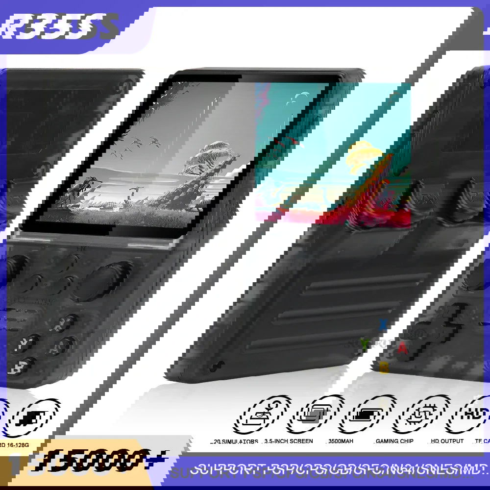 R35S Retro Handheld Video Game Console 3.5Inch IPS Screen Mini Portable Game Player 15000+ Games Classic Gaming Emulator Gift - Slobuy