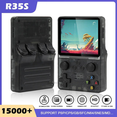 R35S Retro Handheld Video Game Console 3.5Inch IPS Screen Mini Portable Game Player 15000+ Games Classic Gaming Emulator Gift - Slobuy