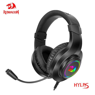 REDRAGON HYLAS H260 RGB Gaming Headphone,3.5mm Surround Sound Computer PC Headset Earphones Microphone for PS4 Switch Xbox-one - Slobuy