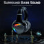 RGB Gaming Headset with Noise Canceling Microphone Surround Sound LED Headphones for PS5 PS4 Xbox One PC Laptop Mac Computer PC - Slobuy